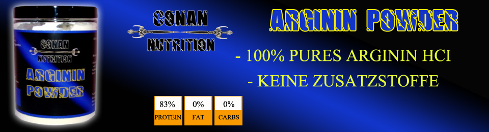 Banner CONAN NUTRITION ARGININ POWDER