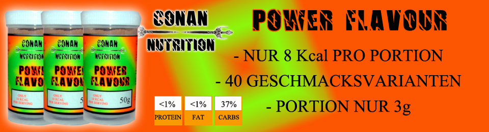 Banner Conan Nutrition POWER FLAVOUR