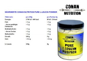 Conan Nutrition PURE LEUZIN POWDER Nahrwerttabelle